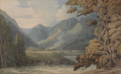 Veduta di Borrowdale di Eagle Crag e Rosthwaite da Francis Towne